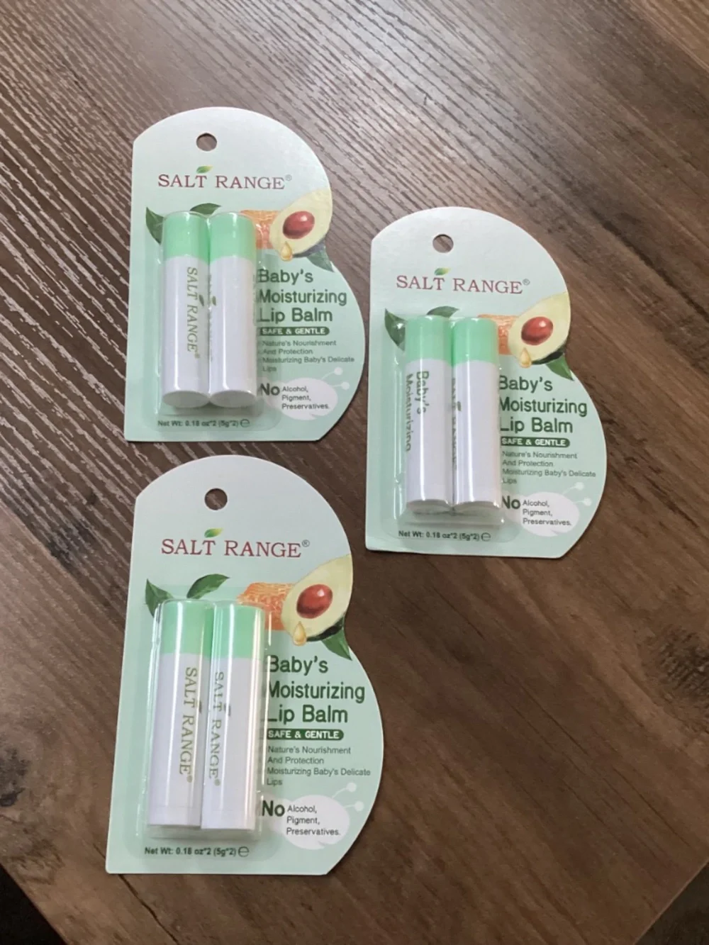 Salt Range Baby Moisturizing Lip Balm Bundle 3 packs (6 lip balm) NEW